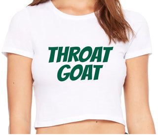 Throat Goat - Oral Expert - White Crop Top