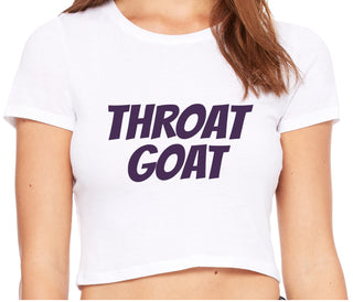 Throat Goat - Oral Expert - White Crop Top