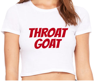 Throat Goat - Oral Expert - White Crop Top