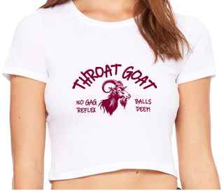 Throat Goat - White Crop Top
