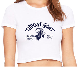 Throat Goat - White Crop Top