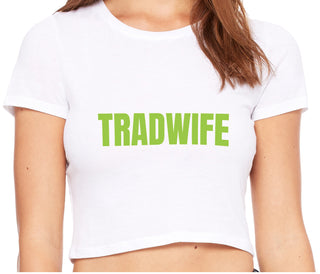 TradWife  - White Crop Top