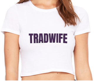 TradWife  - White Crop Top