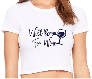 Will Remove For Wine - White Crop Top