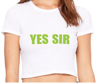 Yes Sir - White Crop Top