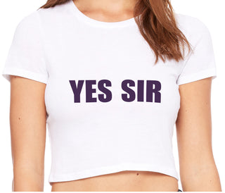 Yes Sir - White Crop Top