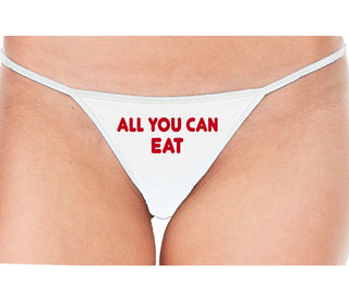 All You Can Eat - White String Thong