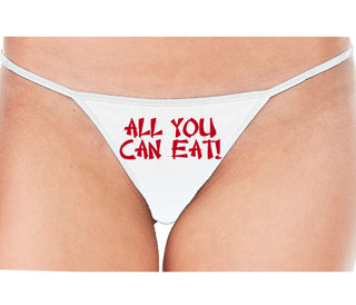 All You Can Eat Chinese Takaway Style - White String Thong