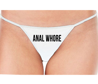 Anal Whore - White String Thong