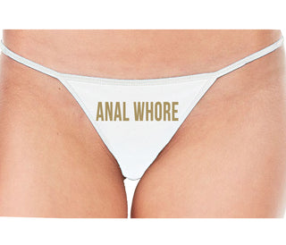 Anal Whore - White String Thong