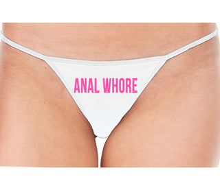 Anal Whore - White String Thong