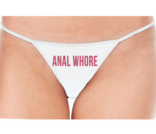 Anal Whore - White String Thong