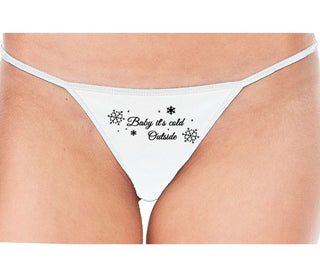 Baby It's Cold Outside - White String Thong