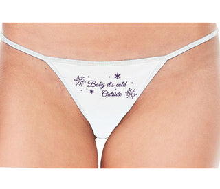 Baby It's Cold Outside - White String Thong