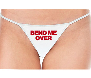 Bend Me Over - White String Thong