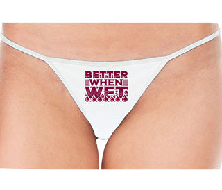 Better When Wet - White String Thong