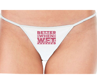 Better When Wet - White String Thong