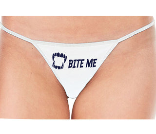 Bite Me - White String Thong