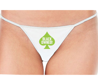 Black Owned - Queen of Spades - White String Thong