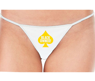 Black Owned - Queen of Spades - White String Thong