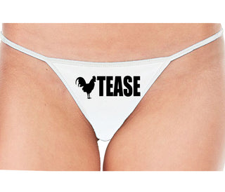 Cock Tease - Rooster - White String Thong