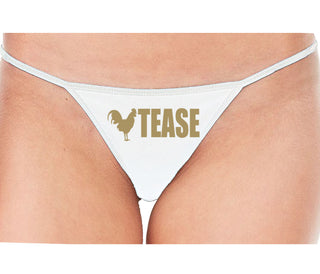 Cock Tease - Rooster - White String Thong