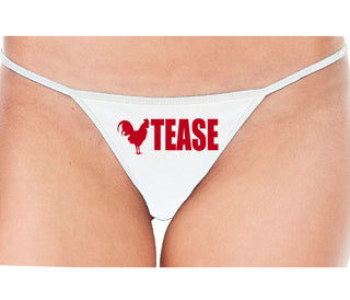 Cock Tease - Rooster - White String Thong