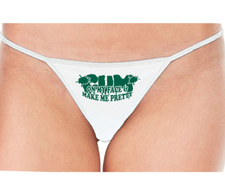 Cum On My Face And Make Me Pretty - White String Thong