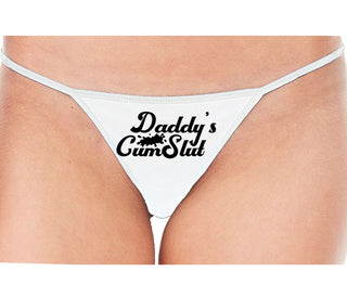 Daddy's Cumslut - White String Thong