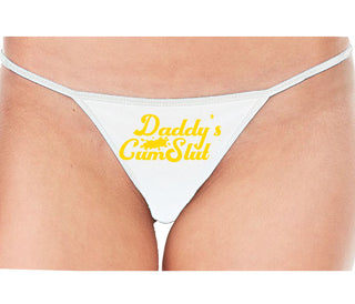 Daddy's Cumslut - White String Thong