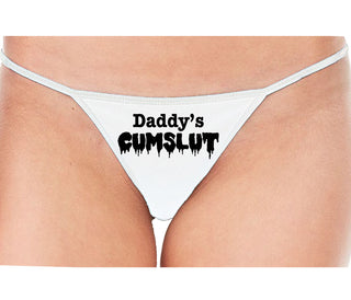 Daddy's Cumslut - White String Thong