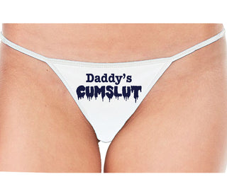Daddy's Cumslut - White String Thong