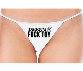 Daddy's Little Fuck Toy - White String Thong