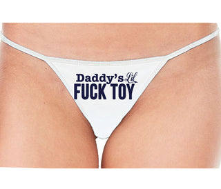 Daddy's Little Fuck Toy - White String Thong