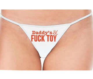 Daddy's Little Fuck Toy - White String Thong