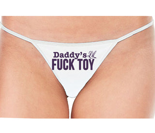 Daddy's Little Fuck Toy - White String Thong