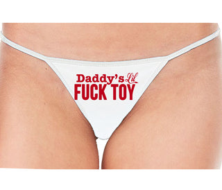 Daddy's Little Fuck Toy - White String Thong