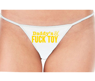 Daddy's Little Fuck Toy - White String Thong