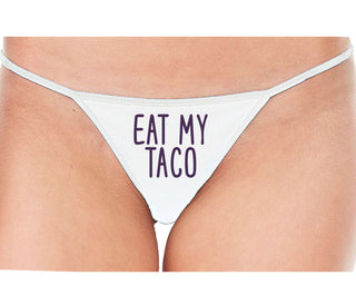 Eat My Taco - Taco Tuesday - White String Thong