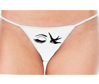 I Swallow - Eye Bird - White String Thong