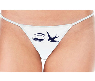 I Swallow - Eye Bird - White String Thong