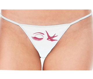 I Swallow - Eye Bird - White String Thong