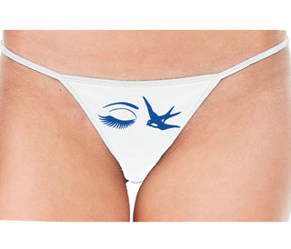 I Swallow - Eye Bird - White String Thong