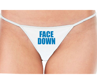 Face Down - White String Thong