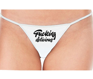 Fucking Delicious  - White String Thong