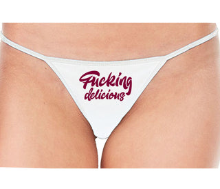 Fucking Delicious  - White String Thong