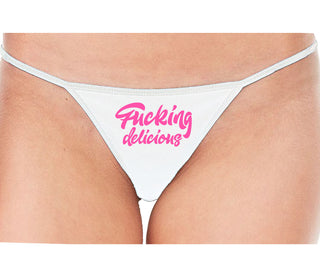 Fucking Delicious  - White String Thong