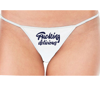 Fucking Delicious  - White String Thong