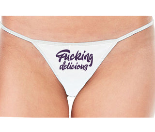 Fucking Delicious  - White String Thong