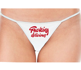Fucking Delicious  - White String Thong